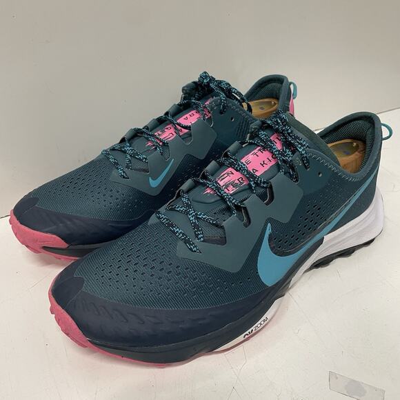 Nike Women's Air Zoom Terra Kiger 7 Trail Runner Hiker 11.5 CW6066 301 Teal/Pink - Picture 2 of 9